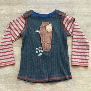 🎃 Mudpie Toddler Boy Halloween Mummy Long Sleeve Shirt 2T 3T 4T 5T